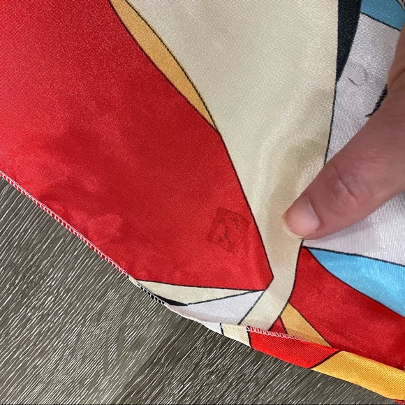 Silky Scarf Tie Belt with Metal Rings - Multicolor - Picture 9 of 11